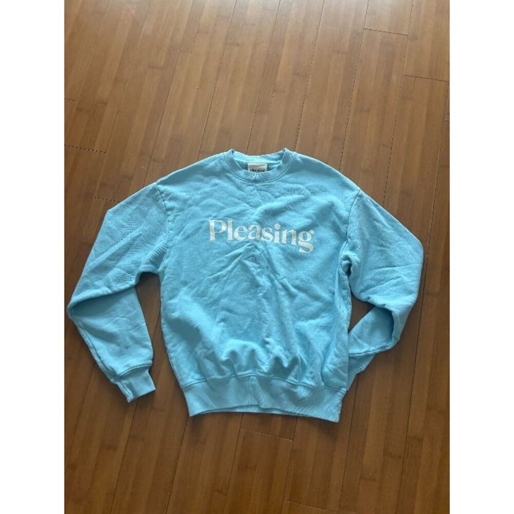 Pleasing Harry Styles Crewneck Sweatshirt Blue Mens Small